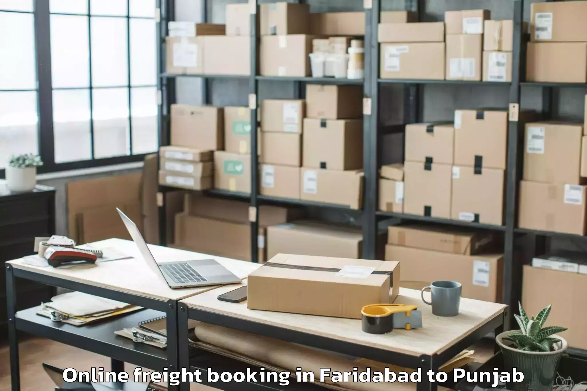 Reliable Faridabad to Gna University Phagwara Online Freight Booking